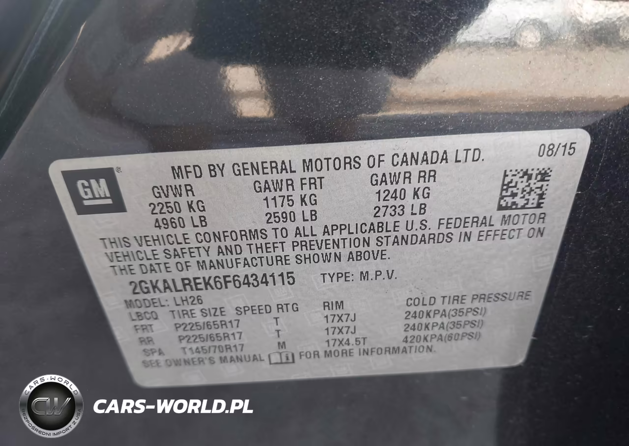 2015 GMC Terrain Sle-2 VIN:2GKALREK6F6434115 - 9