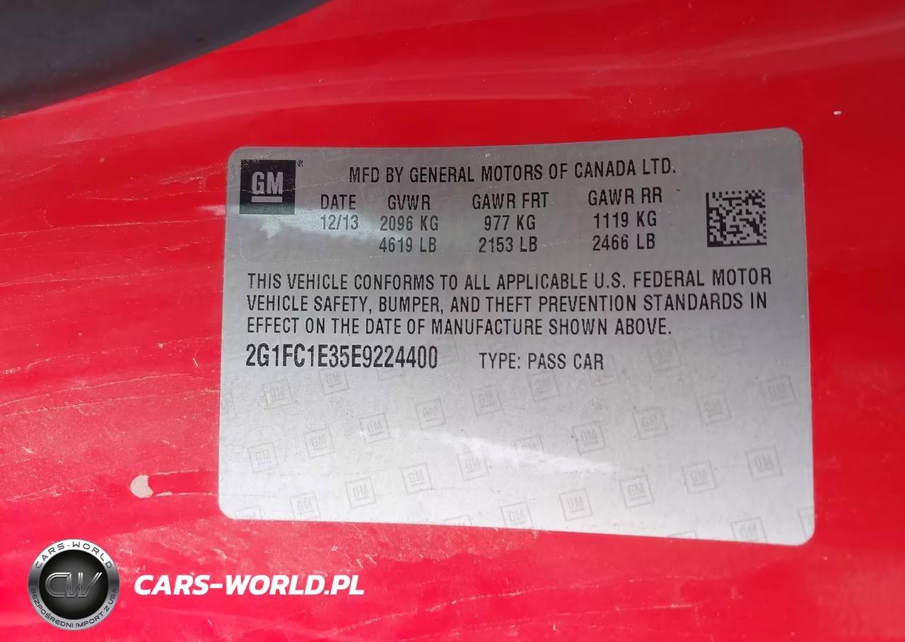 2014 Chevrolet Camaro 2Lt VIN:2G1FC1E35E9224400 - 9