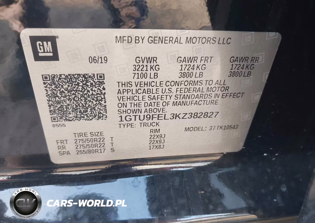 2019 GMC Sierra 1500 Denali VIN:1GTU9FEL3KZ382827 - 9