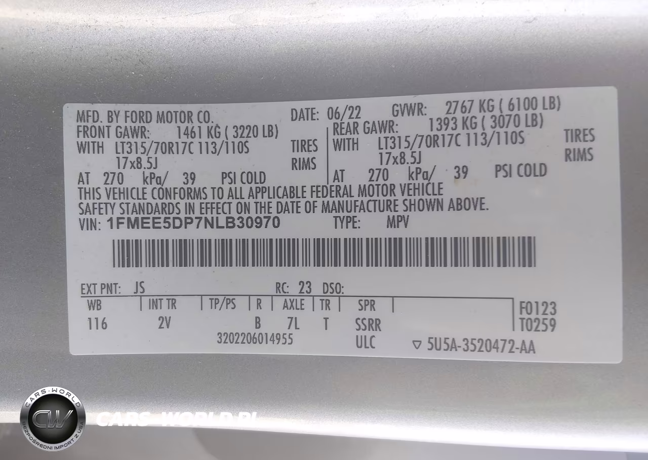 2022 Ford Bronco Outer Banks VIN:1FMEE5DP7NLB30970 - 9