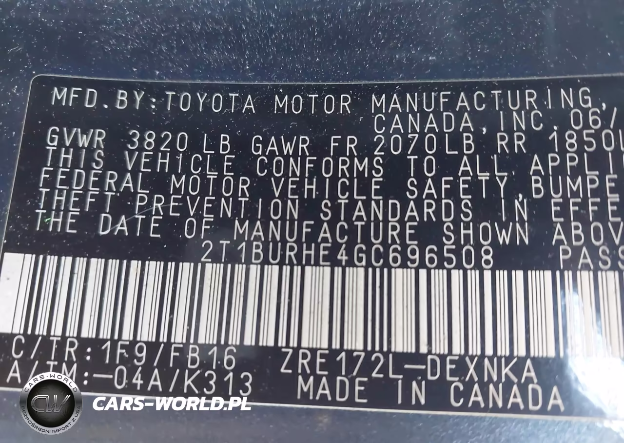 2016 Toyota Corolla Le VIN:2T1BURHE4GC696508 - 9