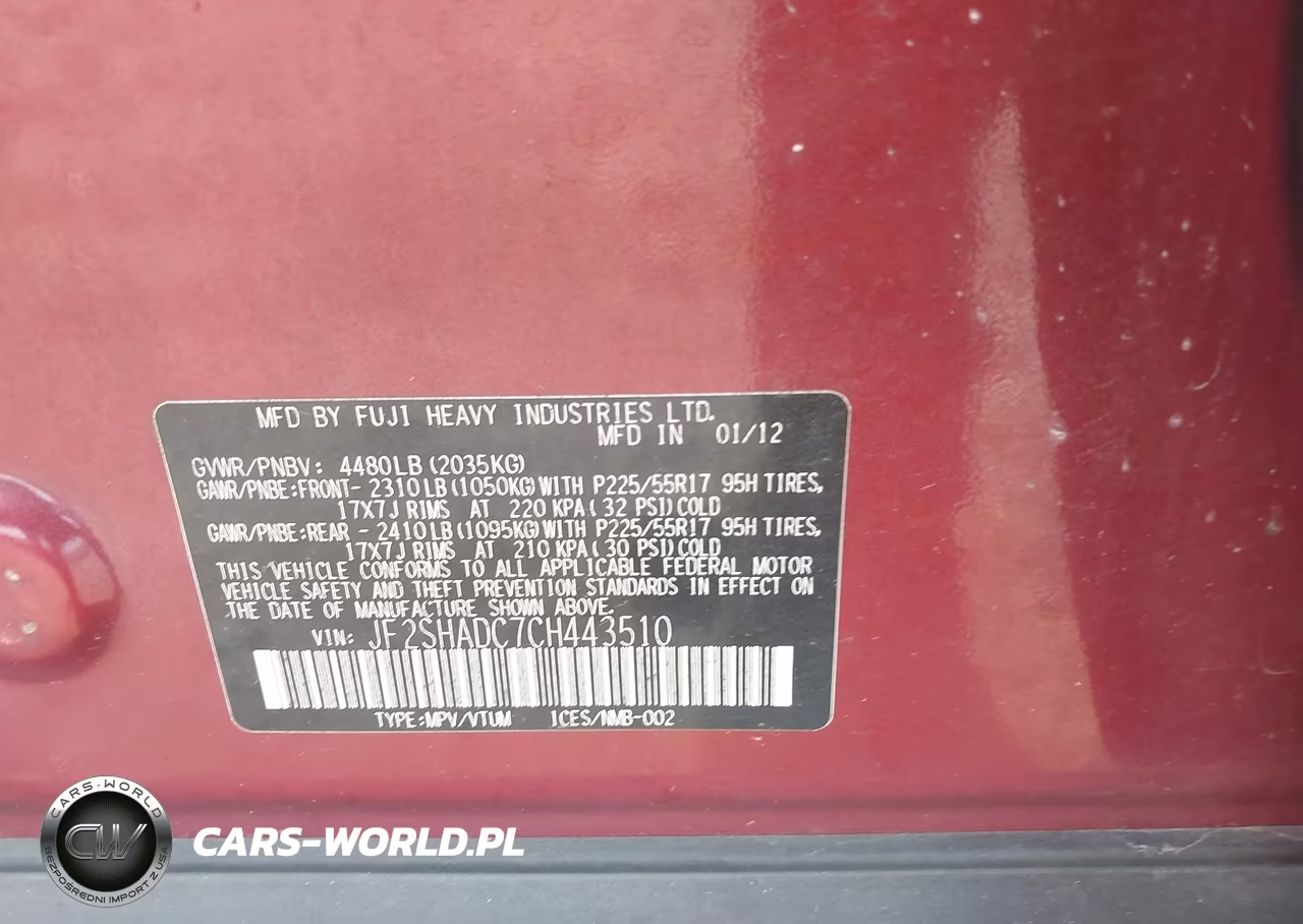 2012 Subaru Forester 2.5X Premium VIN:JF2SHADC7CH443510 - 9