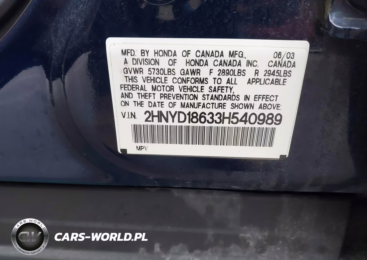 2003 Acura Mdx VIN:2HNYD18633H540989 - 9