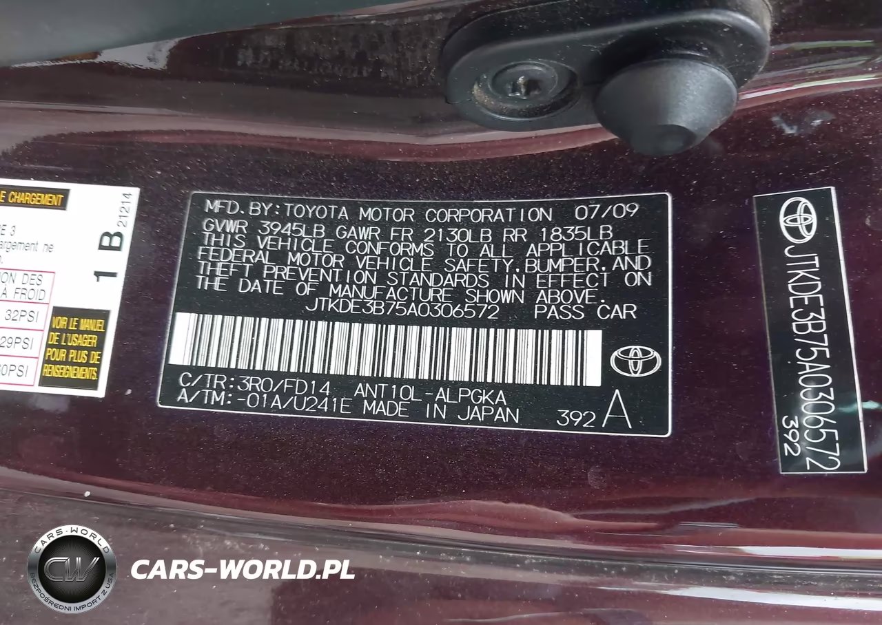 2010 Scion Tc VIN:JTKDE3B75A0306572 - 9