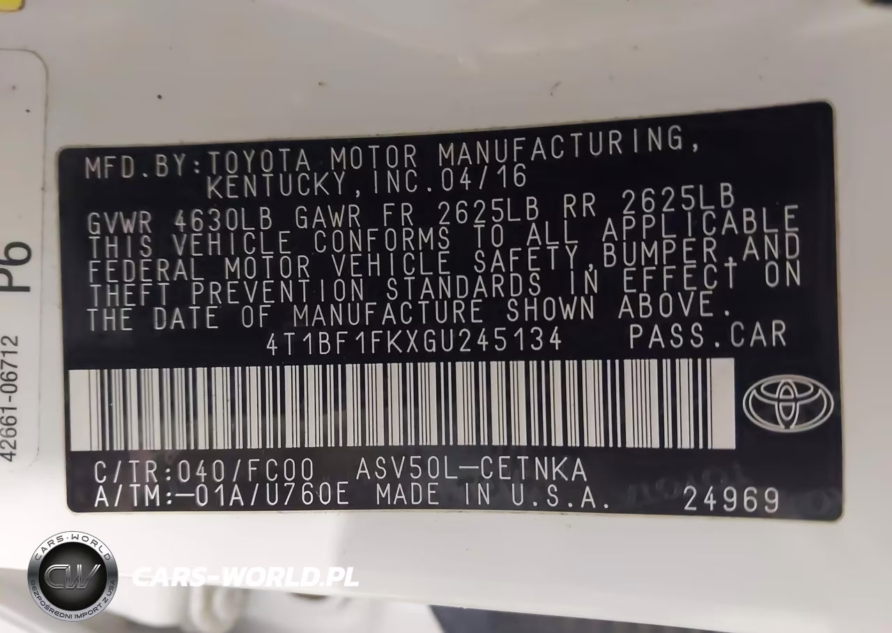 2016 Toyota Camry Le VIN:4T1BF1FKXGU245134 - 9
