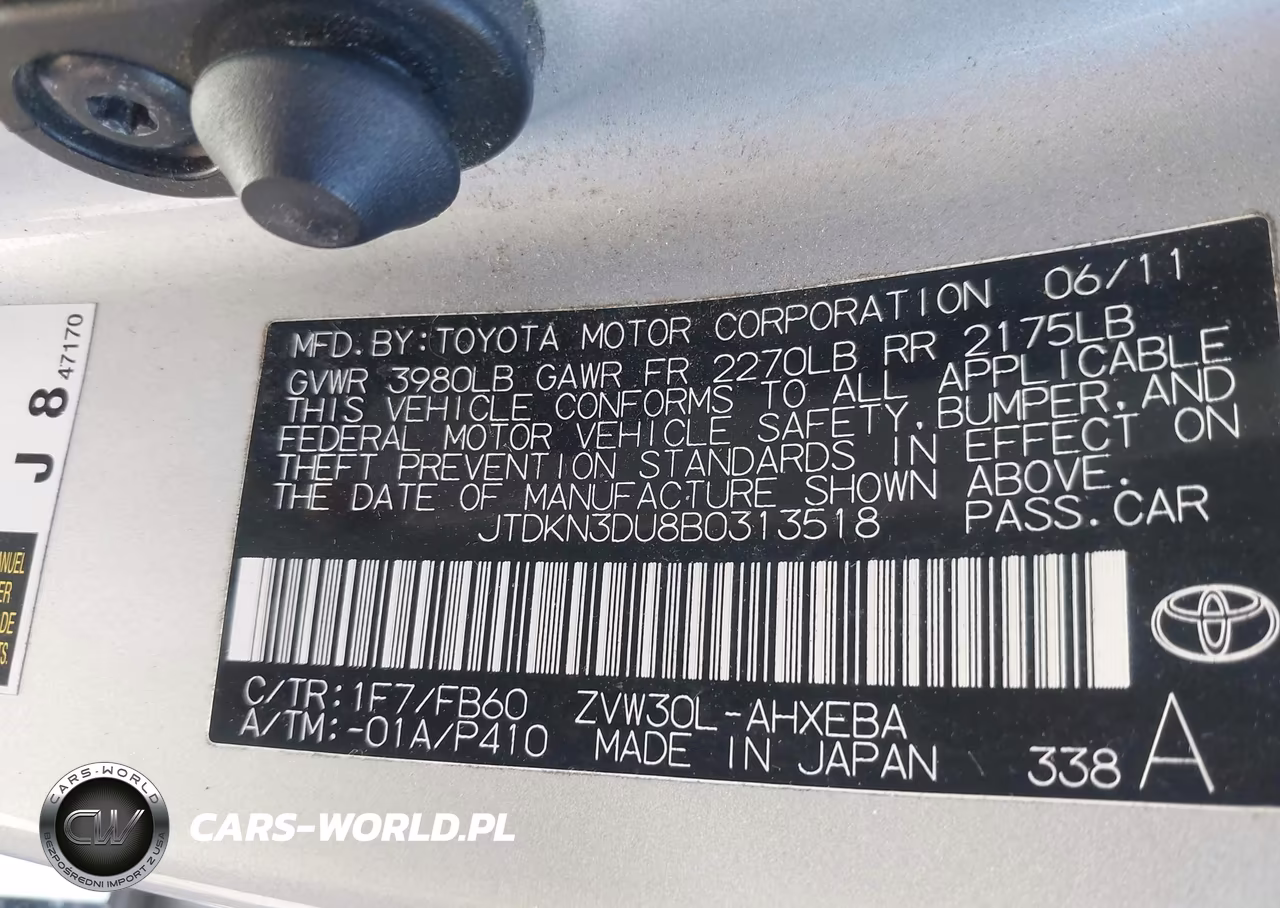 2011 Toyota Prius Three VIN:JTDKN3DU8B0313518 - 9