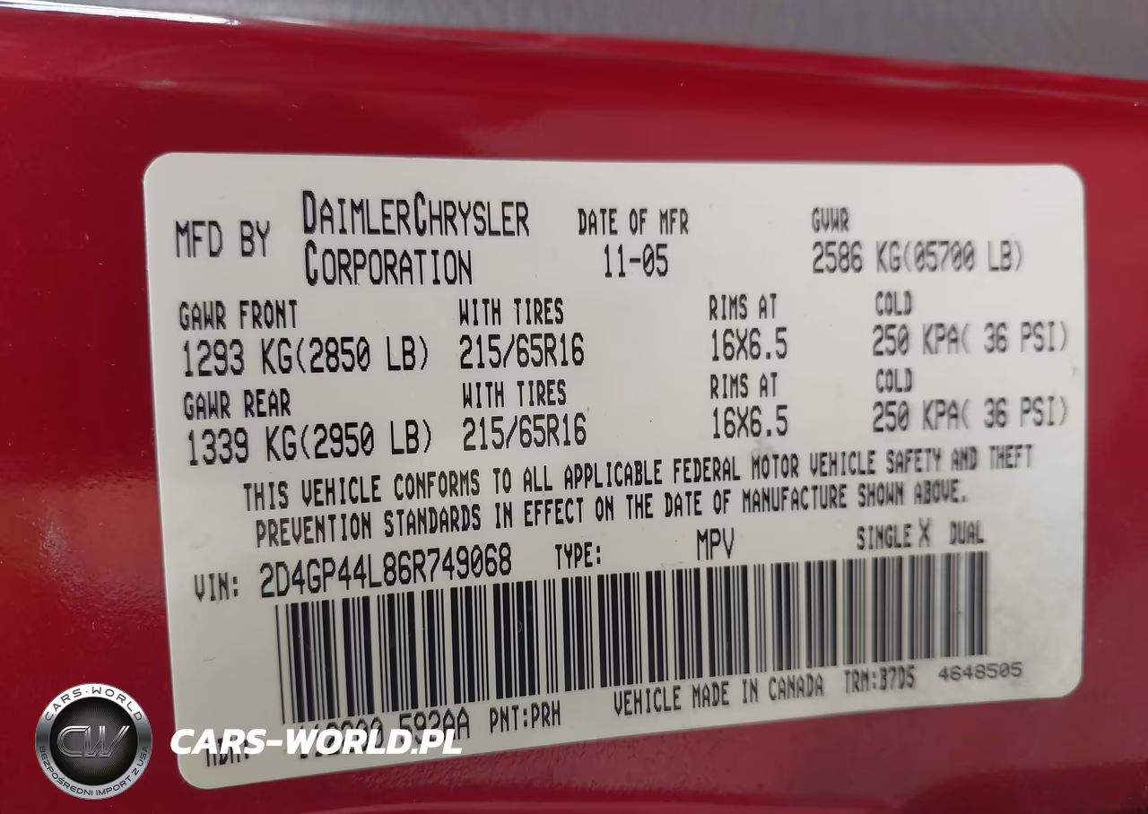 2006 Dodge Grand Caravan Sxt VIN:2D4GP44L86R749068 - 9