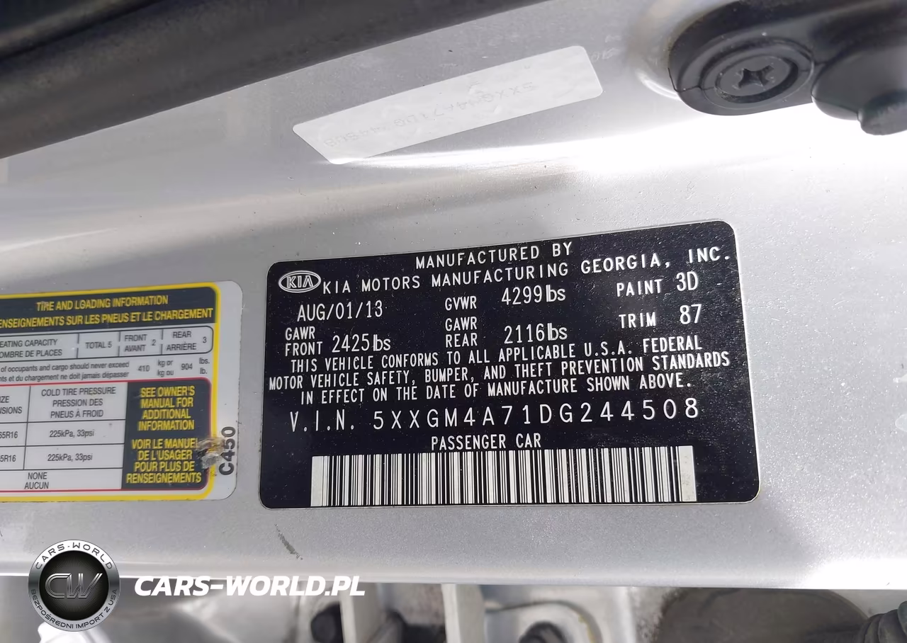 2013 Kia Optima Lx VIN:5XXGM4A71DG244508 - 9