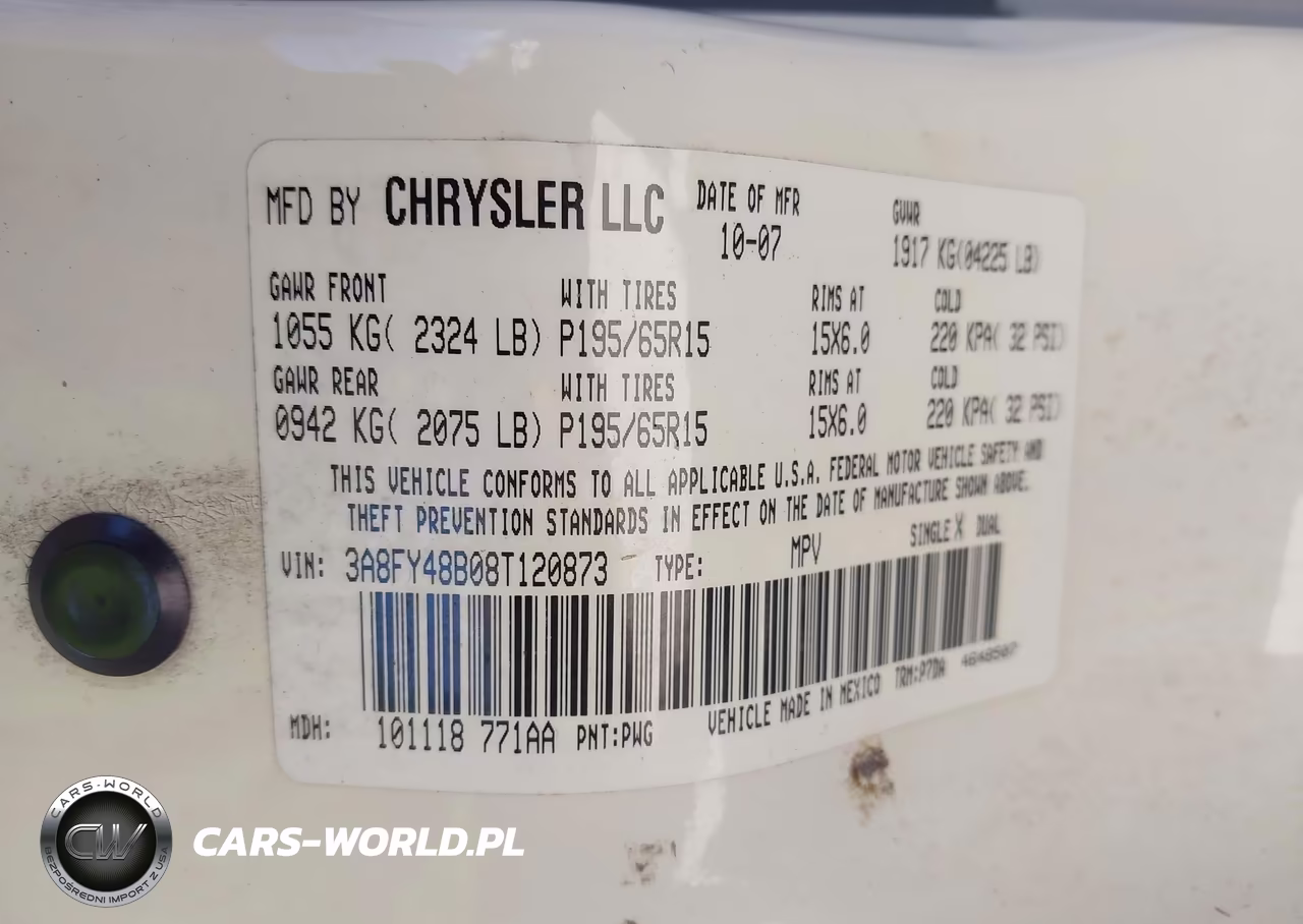 2008 Chrysler Pt Cruiser Lx VIN:3A8FY48B08T120873 - 9