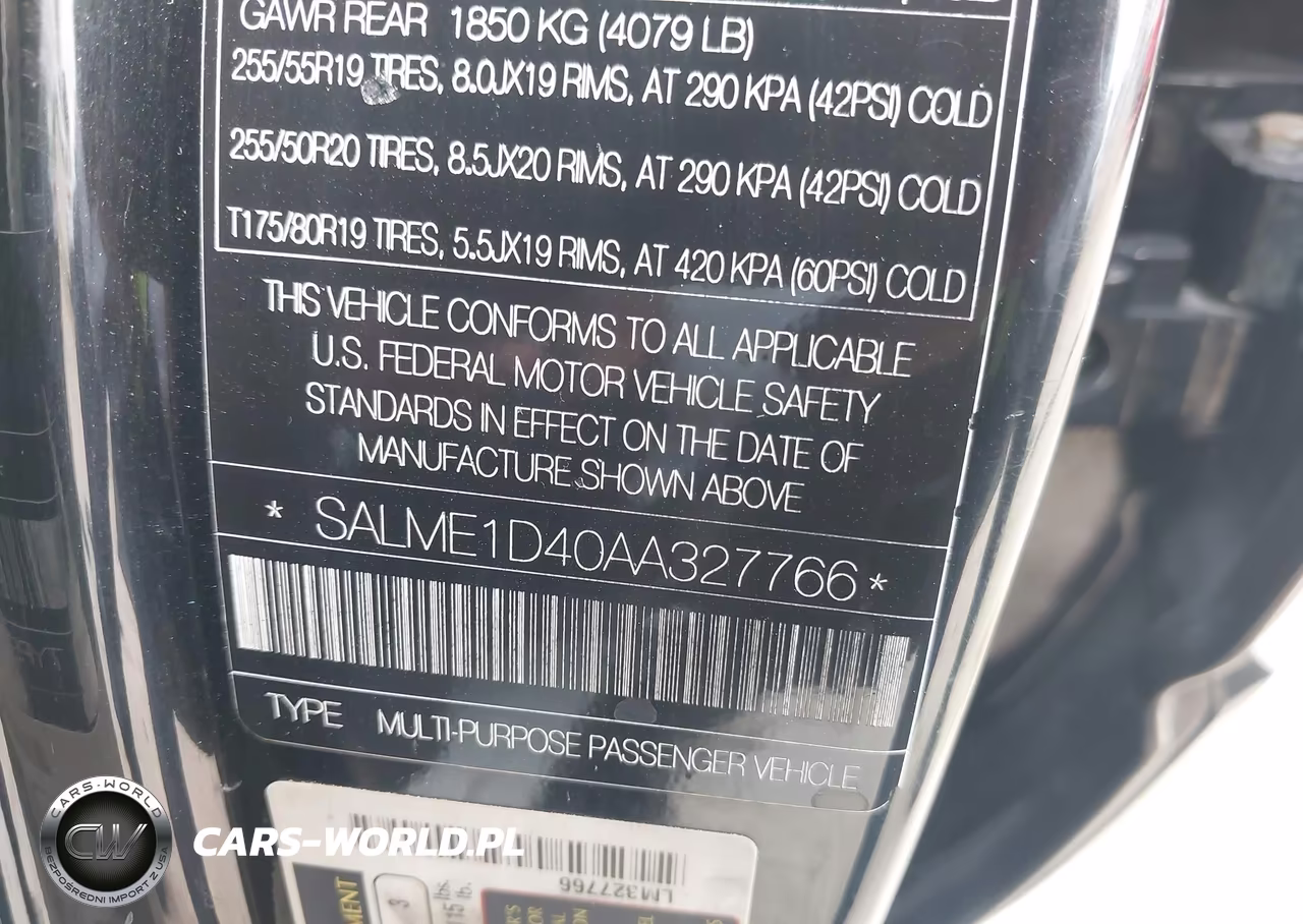 2010 Land Rover Range Rover Hse VIN:SALME1D40AA327766 - 9