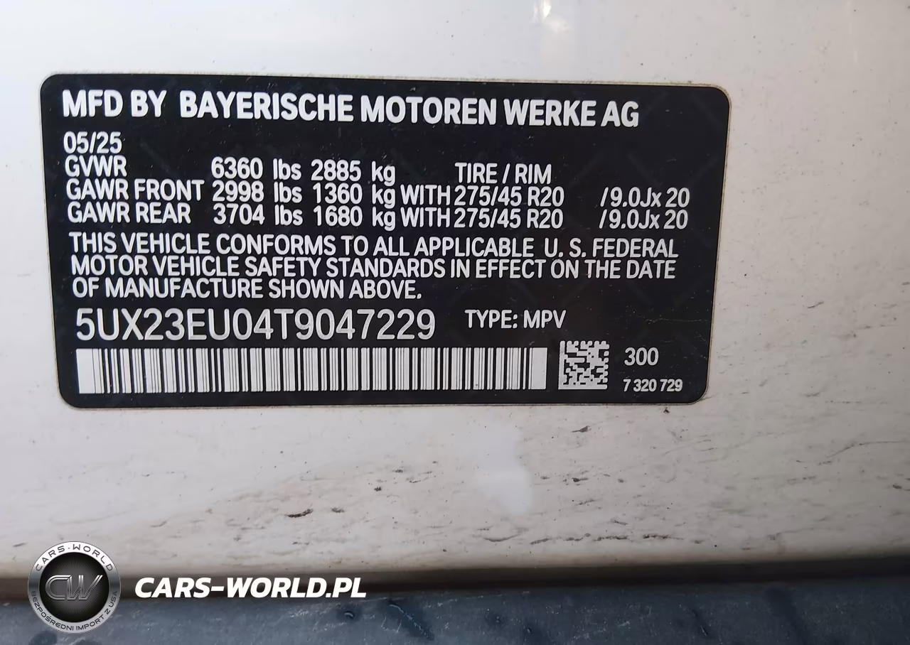 2026 BMW X5 xDrive40I VIN:5UX23EU04T9047229 - 9
