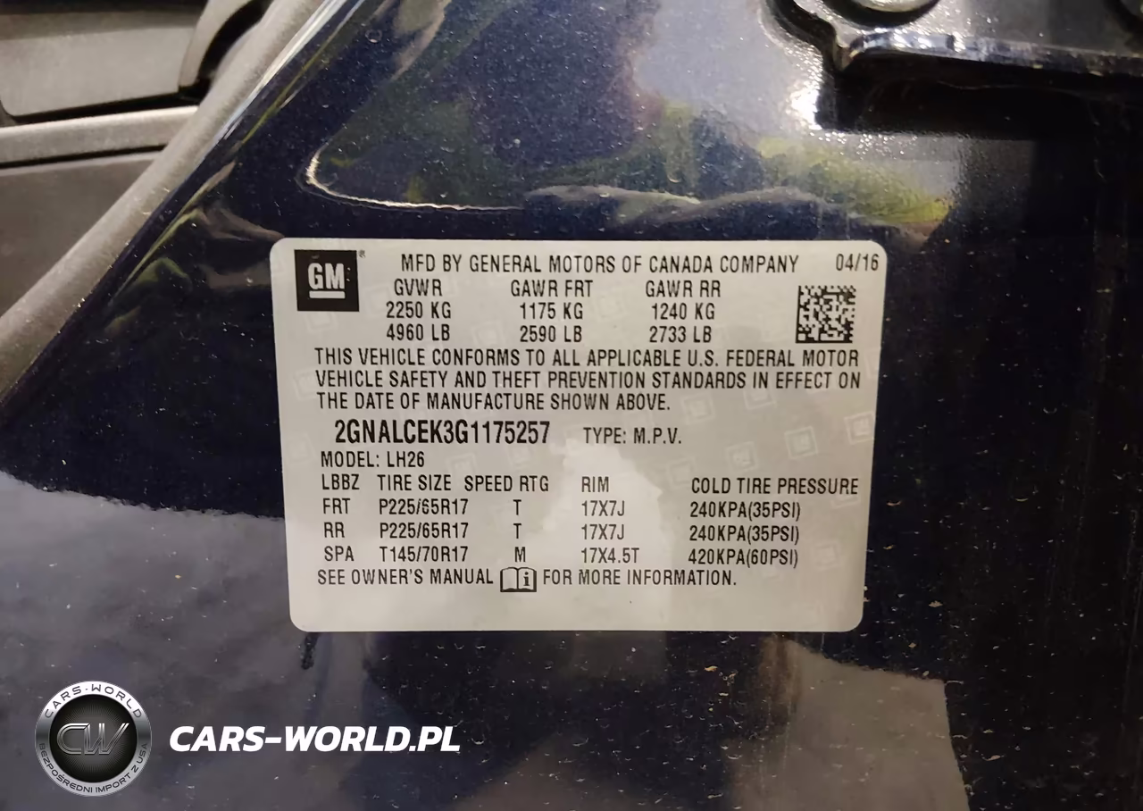 2016 Chevrolet Equinox Lt VIN:2GNALCEK3G1175257 - 9