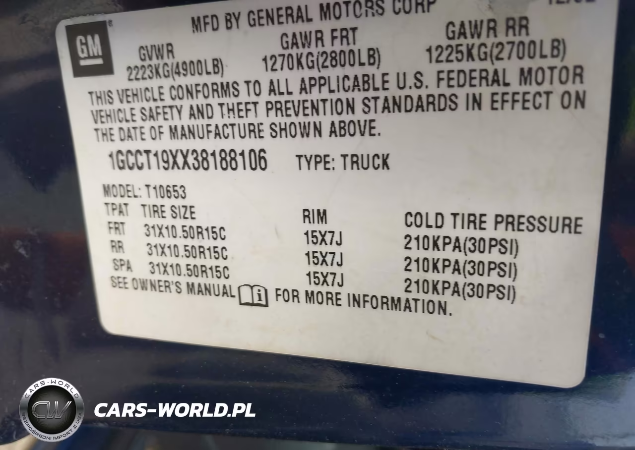 2003 Chevrolet S-10 Ls VIN:1GCCT19XX38188106 - 9