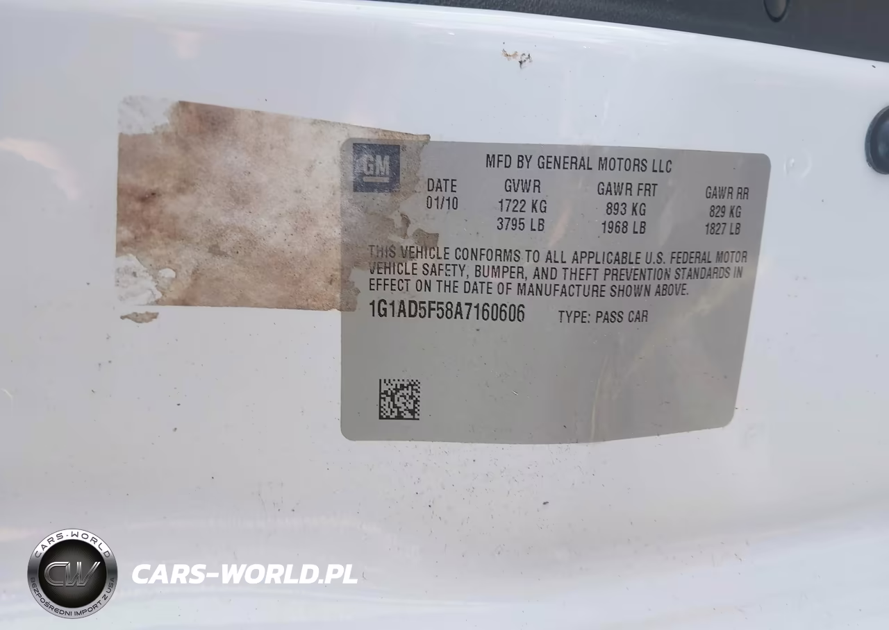 2010 Chevrolet Cobalt Lt VIN:1G1AD5F58A7160606 - 9