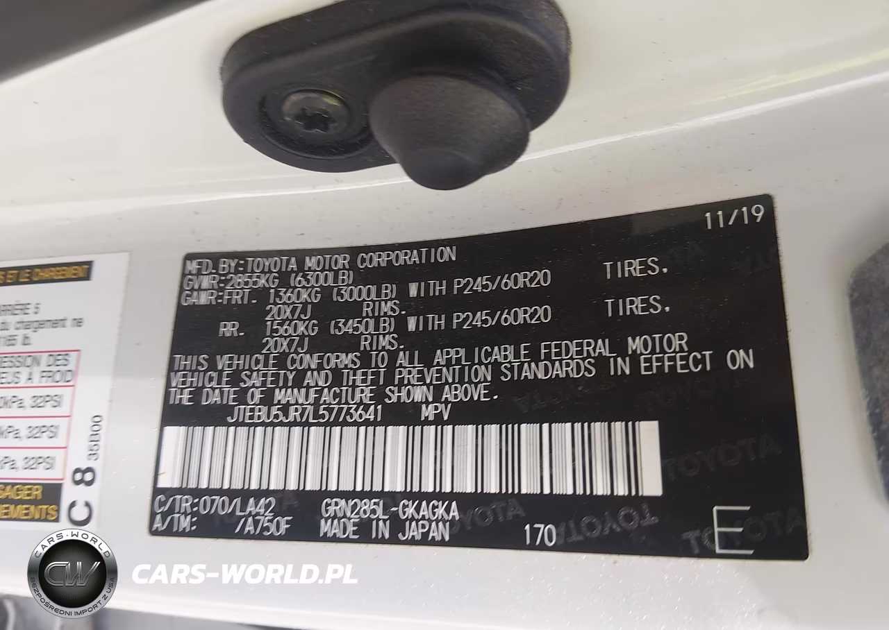 2020 Toyota 4Runner Limited VIN:JTEBU5JR7L5773641 - 9