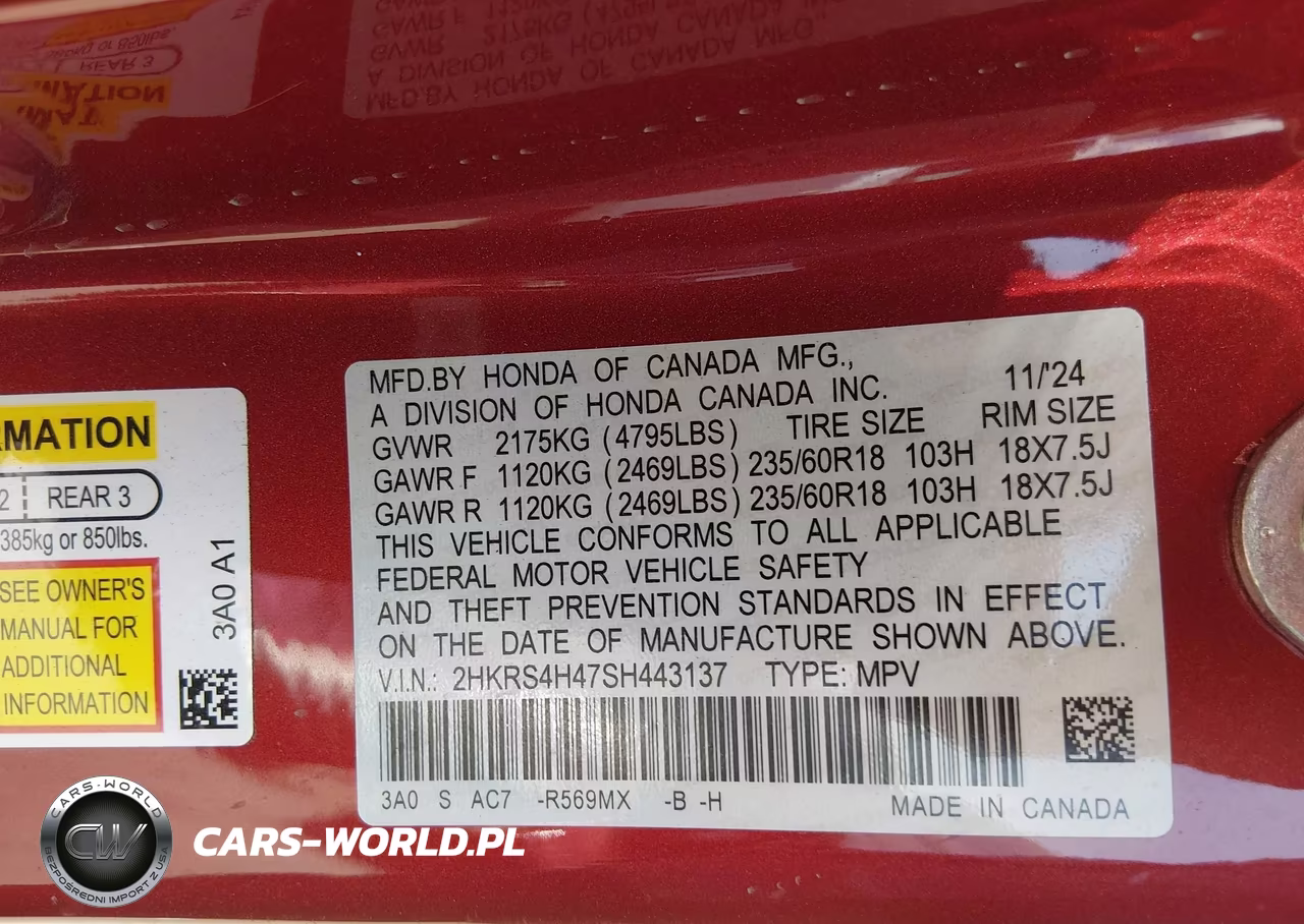 2025 Honda Cr-V Ex Awd VIN:2HKRS4H47SH443137 - 9