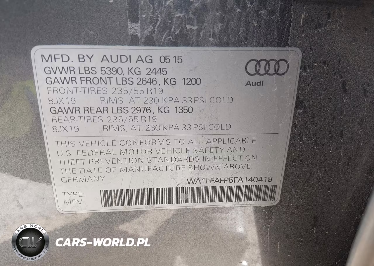 2015 Audi Q5 2.0T Premium VIN:WA1LFAFP5FA140418 - 9