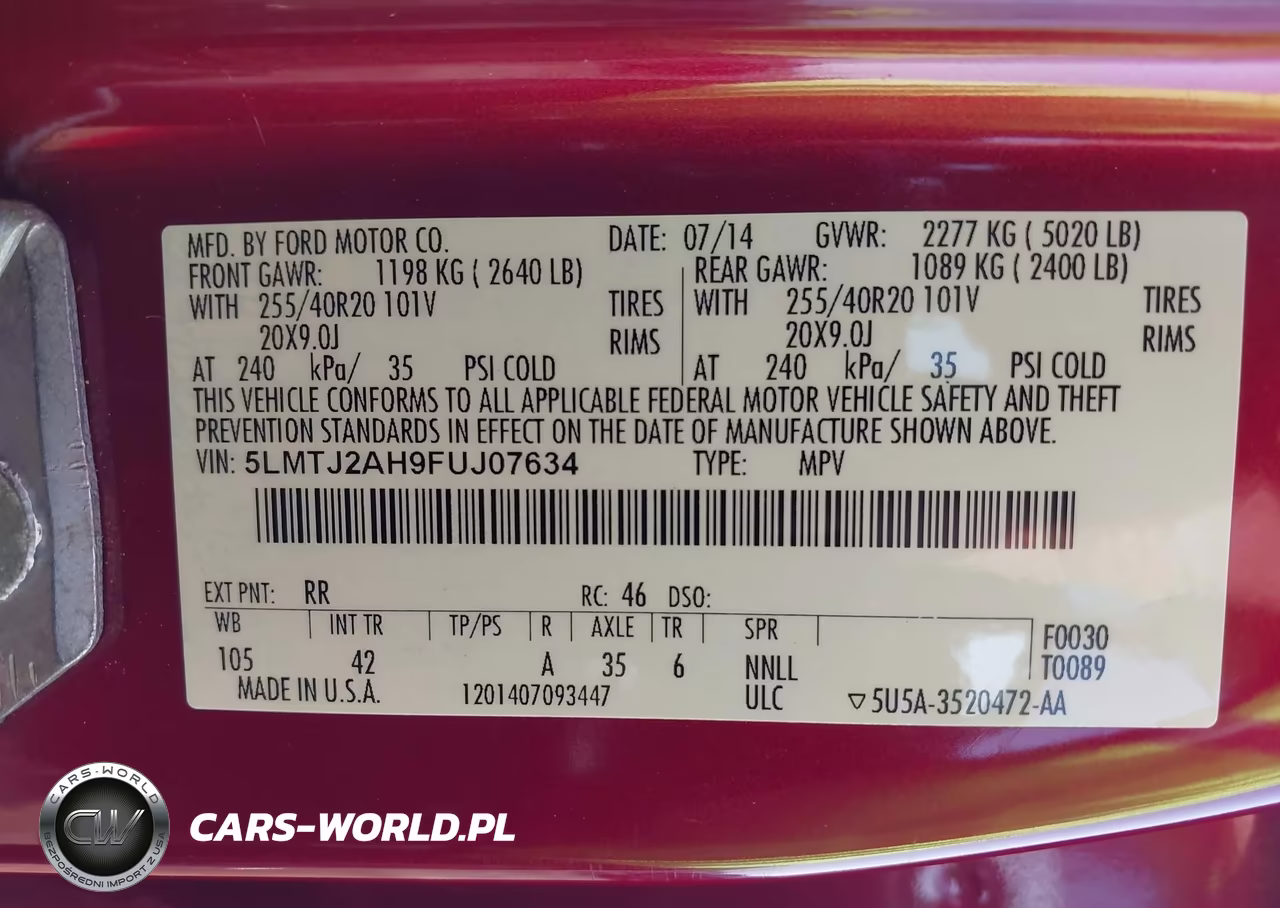 2015 Lincoln Mkc VIN:5LMTJ2AH9FUJ07634 - 9