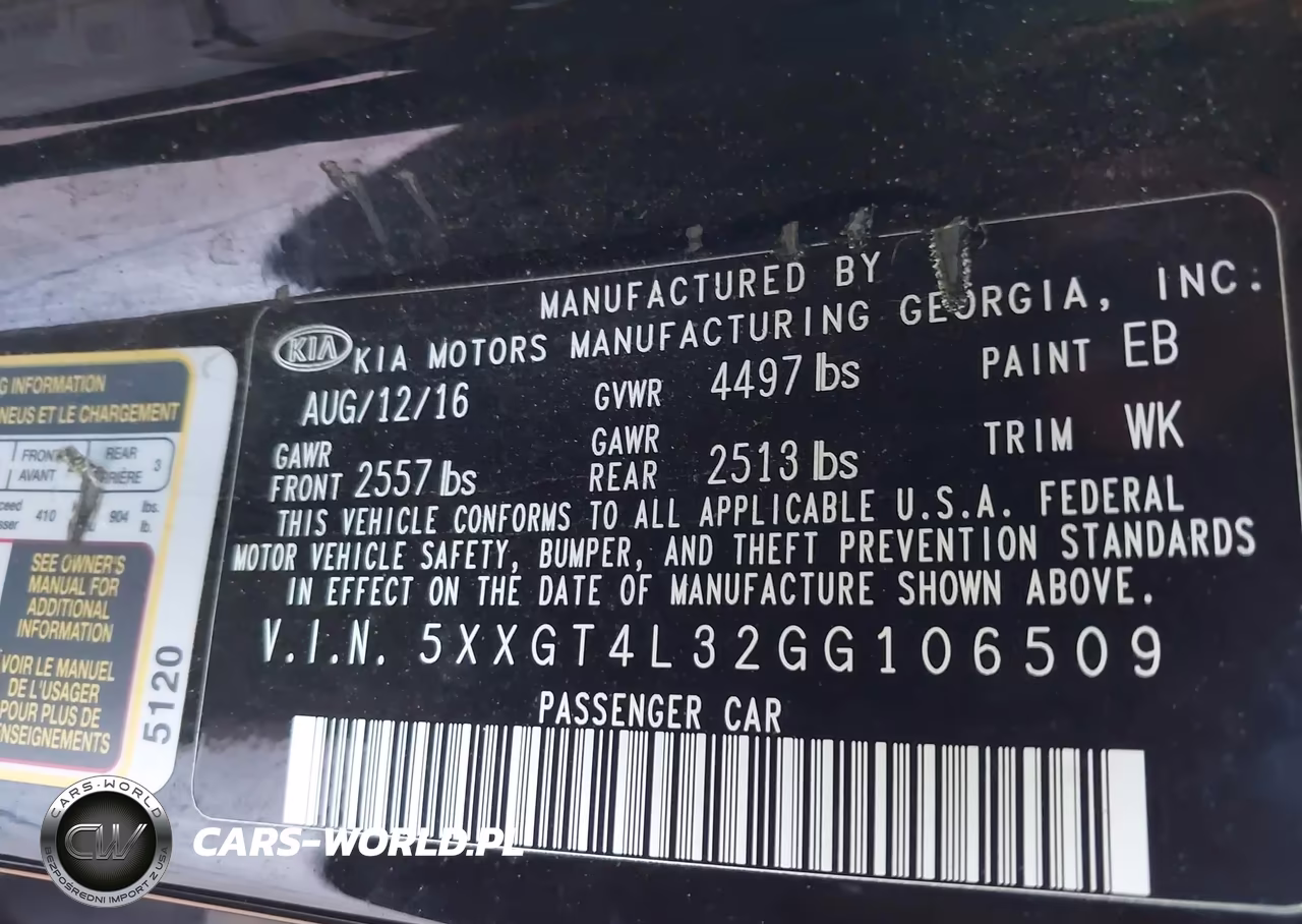 2016 Kia Optima Lx VIN:5XXGT4L32GG106509 - 9