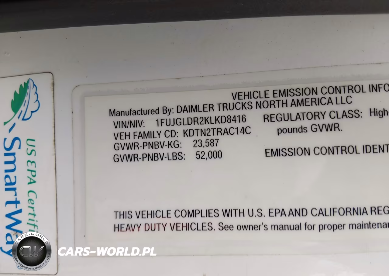 2019 Freightliner Cascadia 125 VIN:1FUJGLDR2KLKD8416 - 9