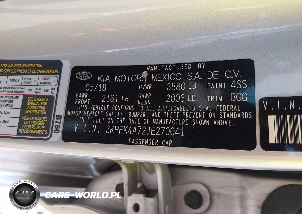2018 Kia Forte Lx VIN:3KPFK4A72JE270041 - 9