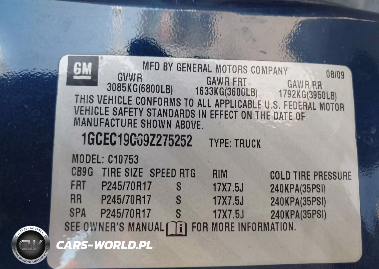 2009 Chevrolet Silverado 1500 Ls VIN:1GCEC19C69Z275252 - 9
