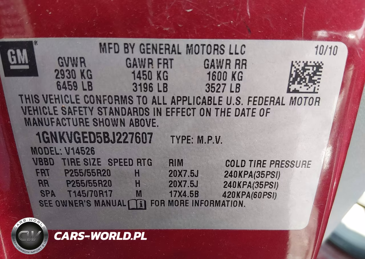 2011 Chevrolet Traverse 1Lt VIN:1GNKVGED5BJ227607 - 9