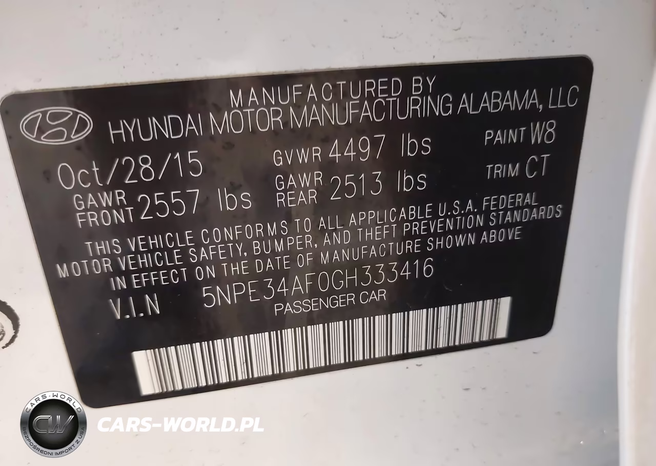 2016 Hyundai Sonata Sport VIN:5NPE34AF0GH333416 - 9
