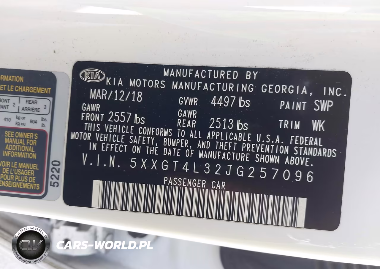 2018 Kia Optima Lx VIN:5XXGT4L32JG257096 - 9