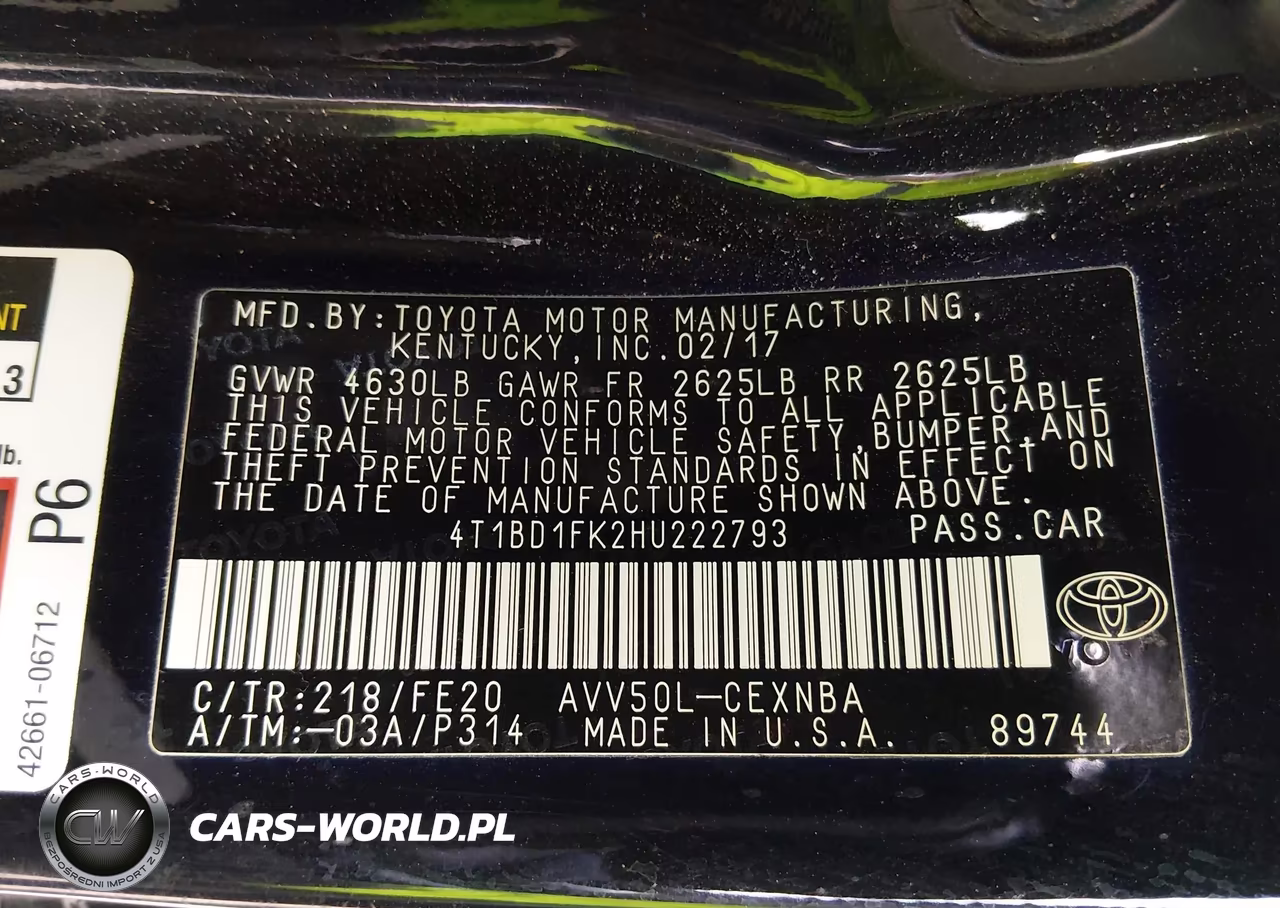 2017 Toyota Camry Hybrid Le VIN:4T1BD1FK2HU222793 - 9