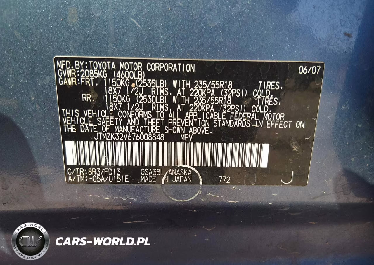 2007 Toyota Rav4 Sport V6 VIN:JTMZK32V676008848 - 9