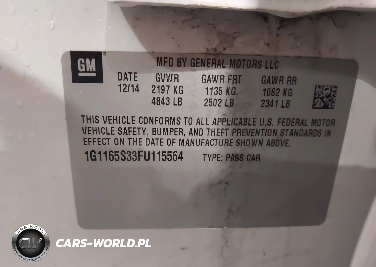 2015 Chevrolet Impala 2Lz VIN:1G1165S33FU115564 - 9