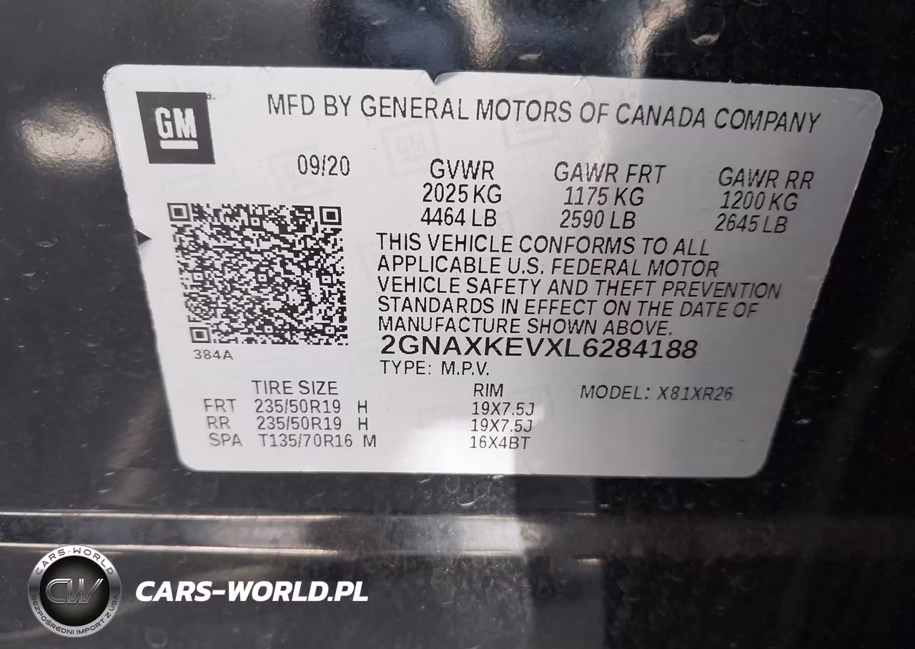 2020 Chevrolet Equinox Fwd Lt 1.5L Turbo VIN:2GNAXKEVXL6284188 - 9
