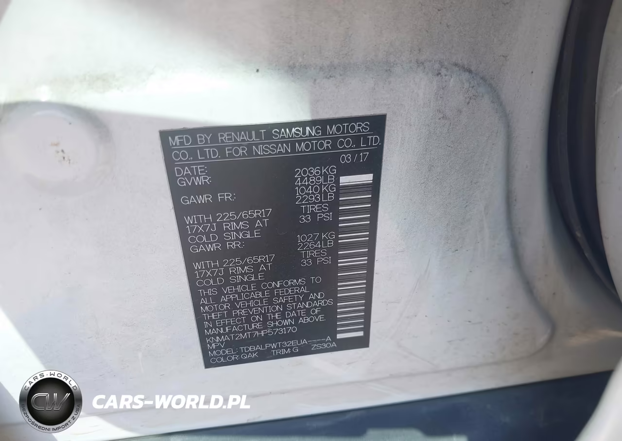2017 Nissan Rogue S VIN:KNMAT2MT7HP573170 - 9