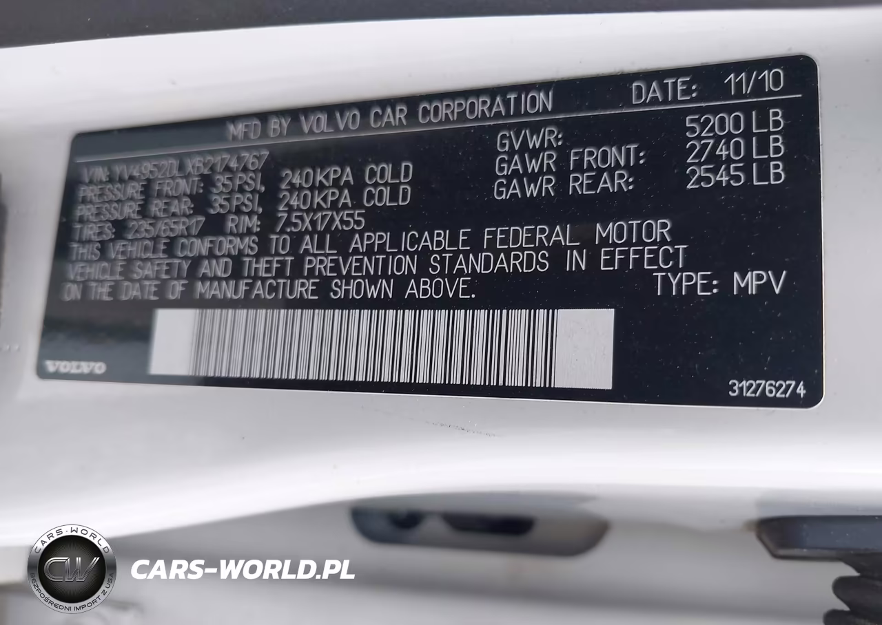 2011 Volvo Xc60 3.2 VIN:YV4952DLXB2174767 - 9