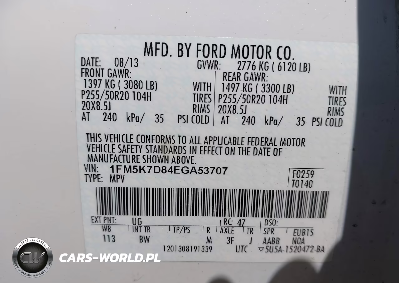 2014 Ford Explorer Xlt VIN:1FM5K7D84EGA53707 - 9