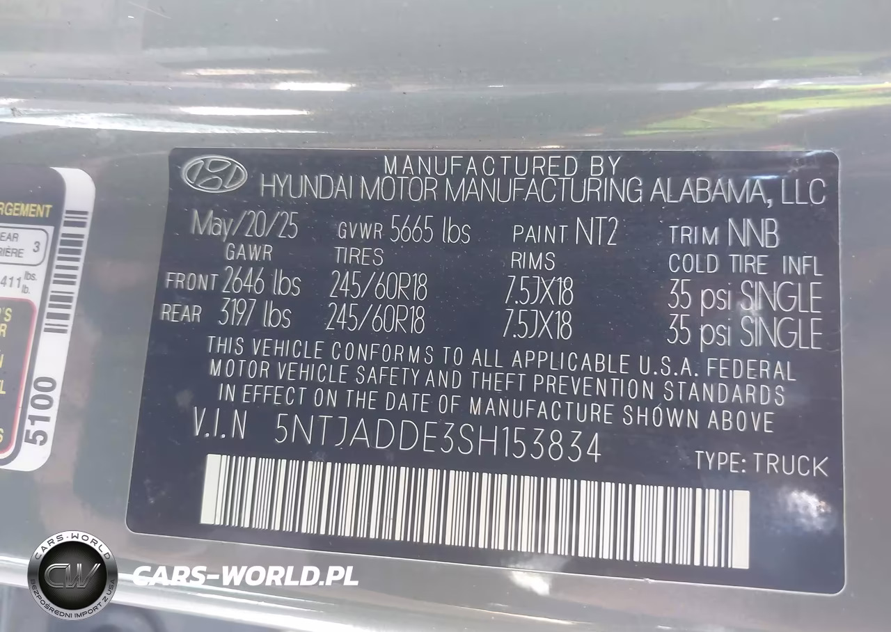 2025 Hyundai Santa Cruz Se VIN:5NTJADDE3SH153834 - 9