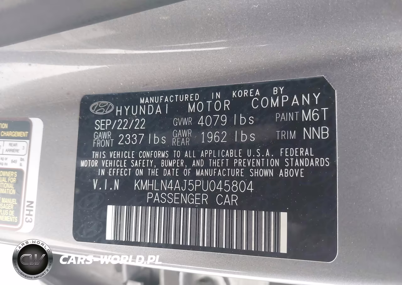 2023 Hyundai Elantra Hybrid Limited VIN:KMHLN4AJ5PU045804 - 9