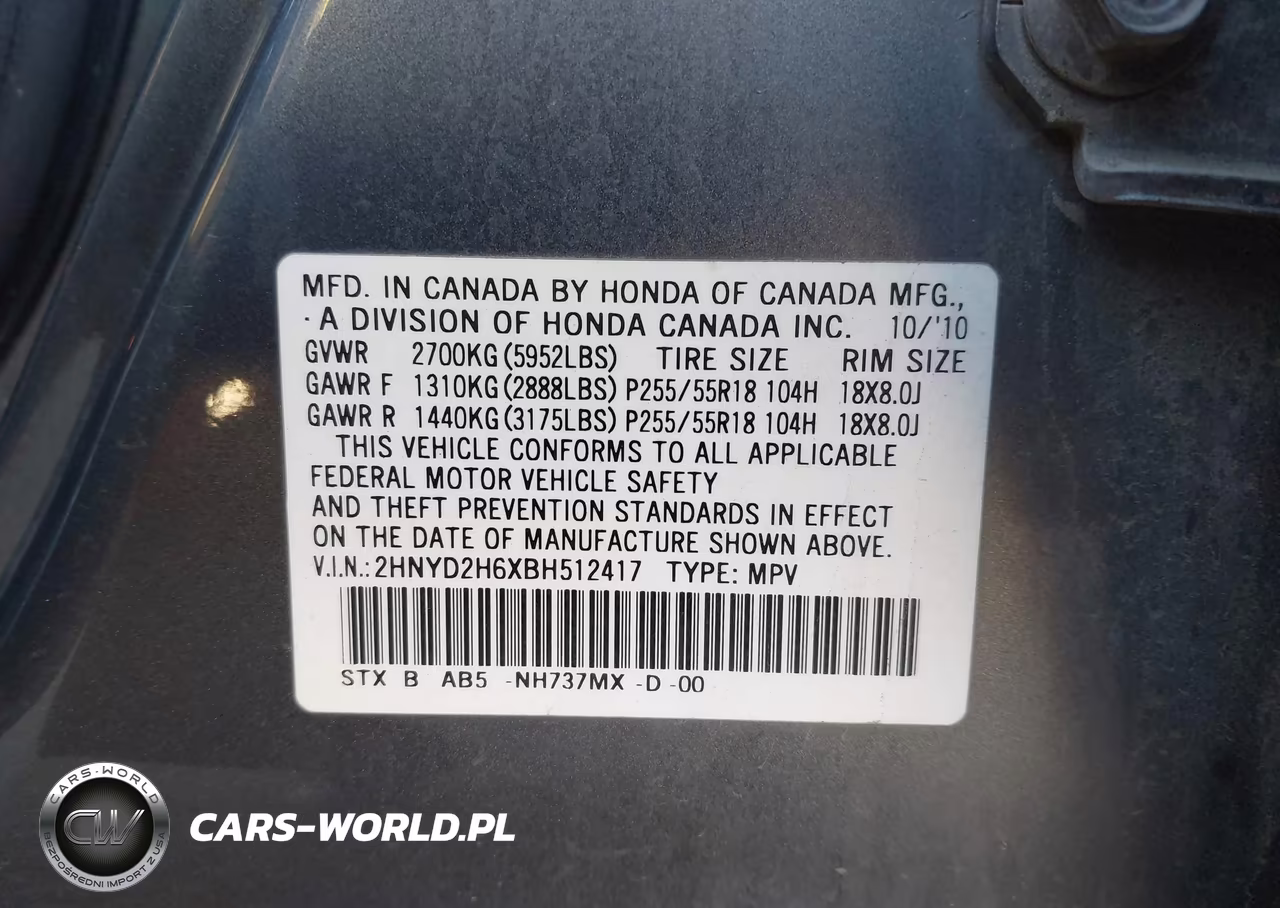 2011 Acura Mdx Technology Package VIN:2HNYD2H6XBH512417 - 9