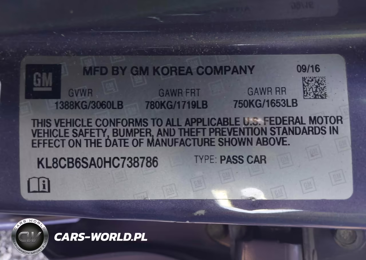 2017 Chevrolet Spark Ls Cvt VIN:KL8CB6SA0HC738786 - 9