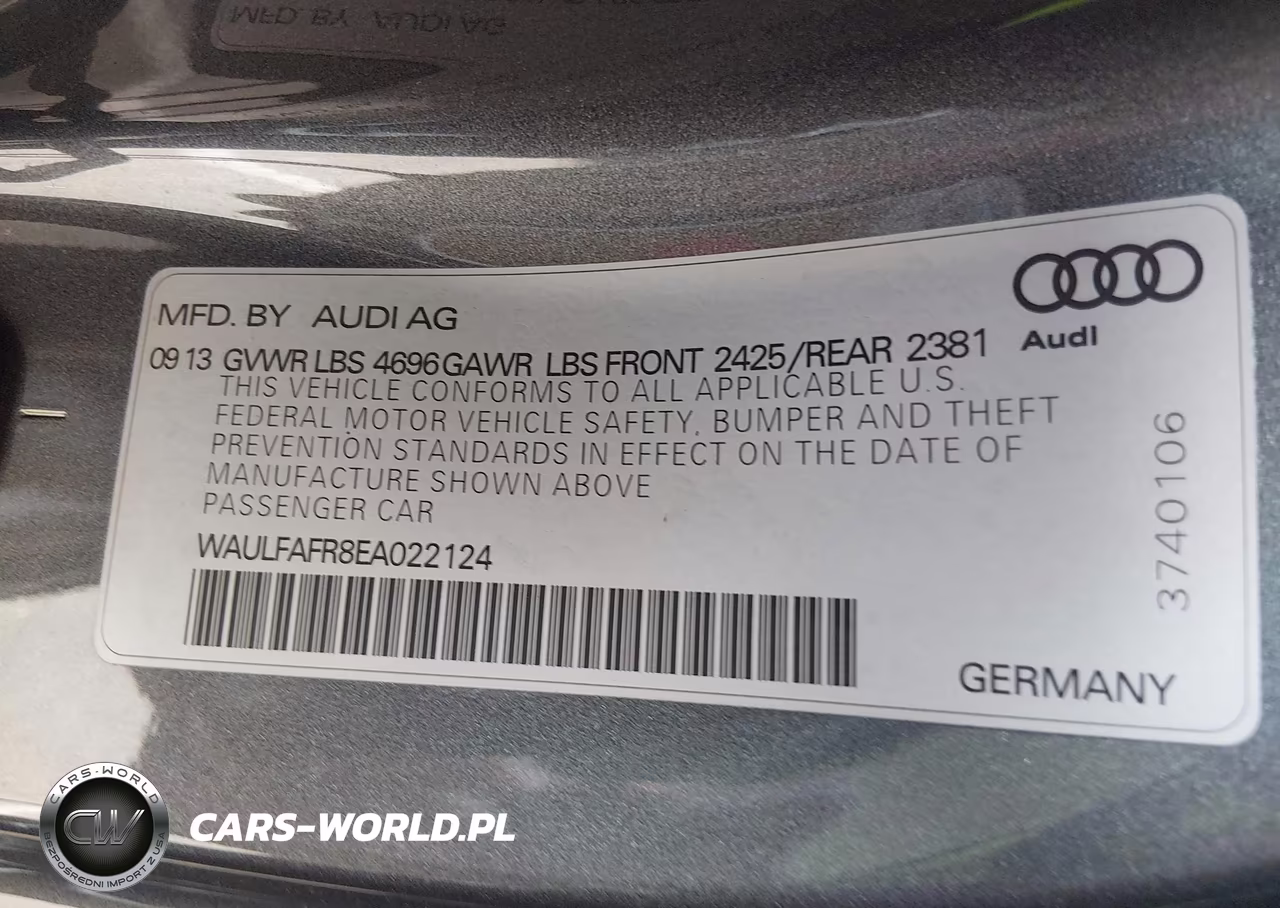2014 Audi A5 2.0T Premium VIN:WAULFAFR8EA022124 - 9