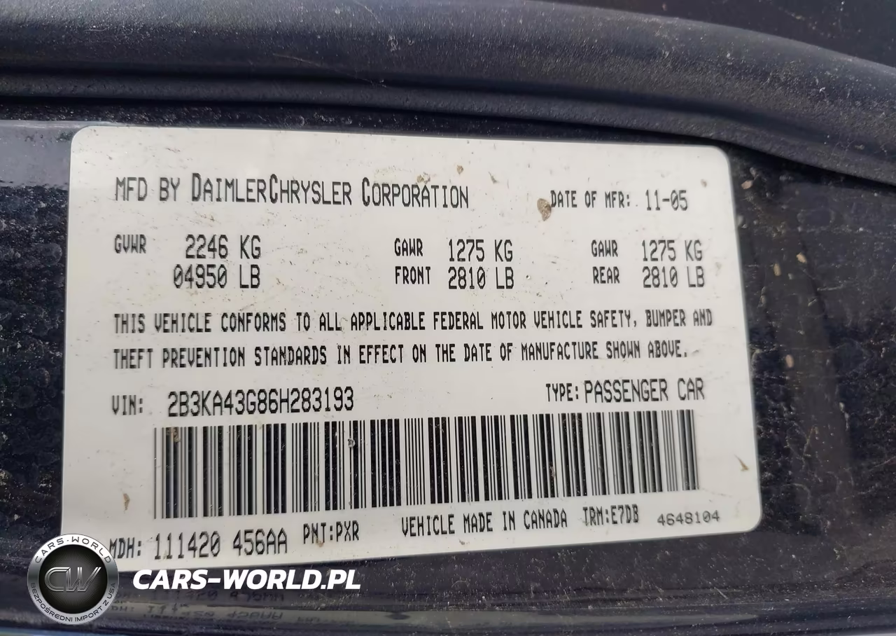 2006 Dodge Charger VIN:2B3KA43G86H283193 - 9