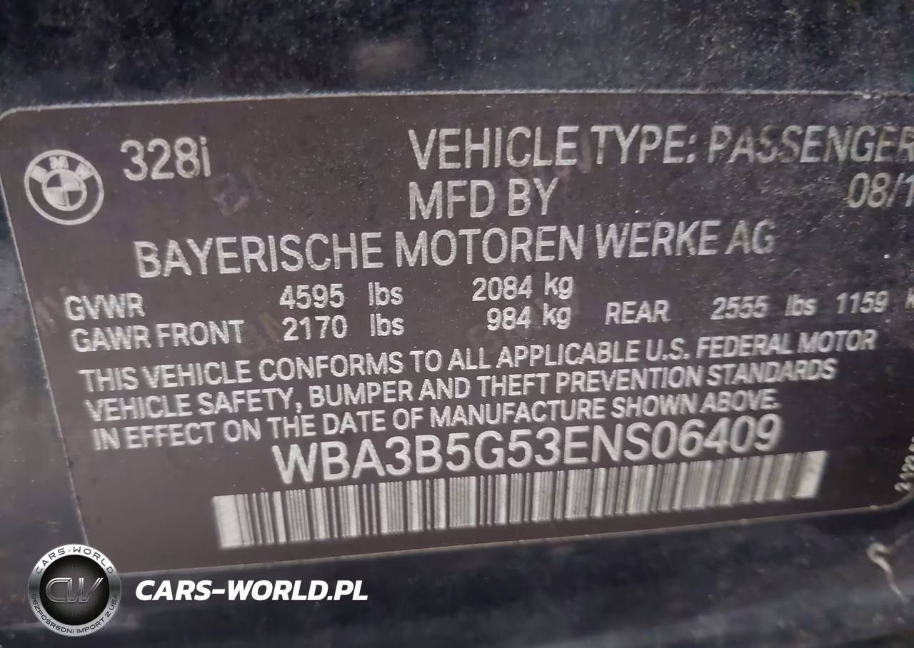 2014 BMW 328I xDrive VIN:WBA3B5G53ENS06409 - 9