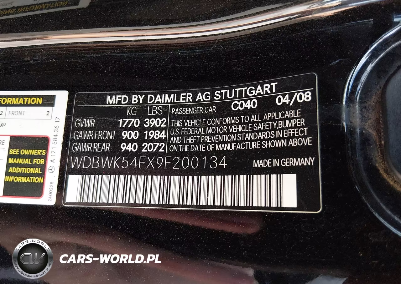 2009 Mercedes-Benz Slk 300 VIN:WDBWK54FX9F200134 - 9