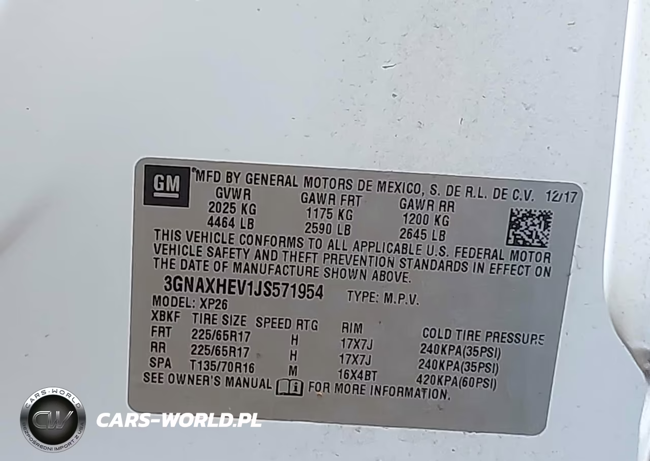 2018 Chevrolet Equinox Ls VIN:3GNAXHEV1JS571954 - 9