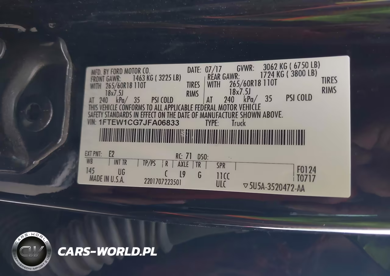 2018 Ford F-150 Xlt VIN:1FTEW1CG7JFA06833 - 9