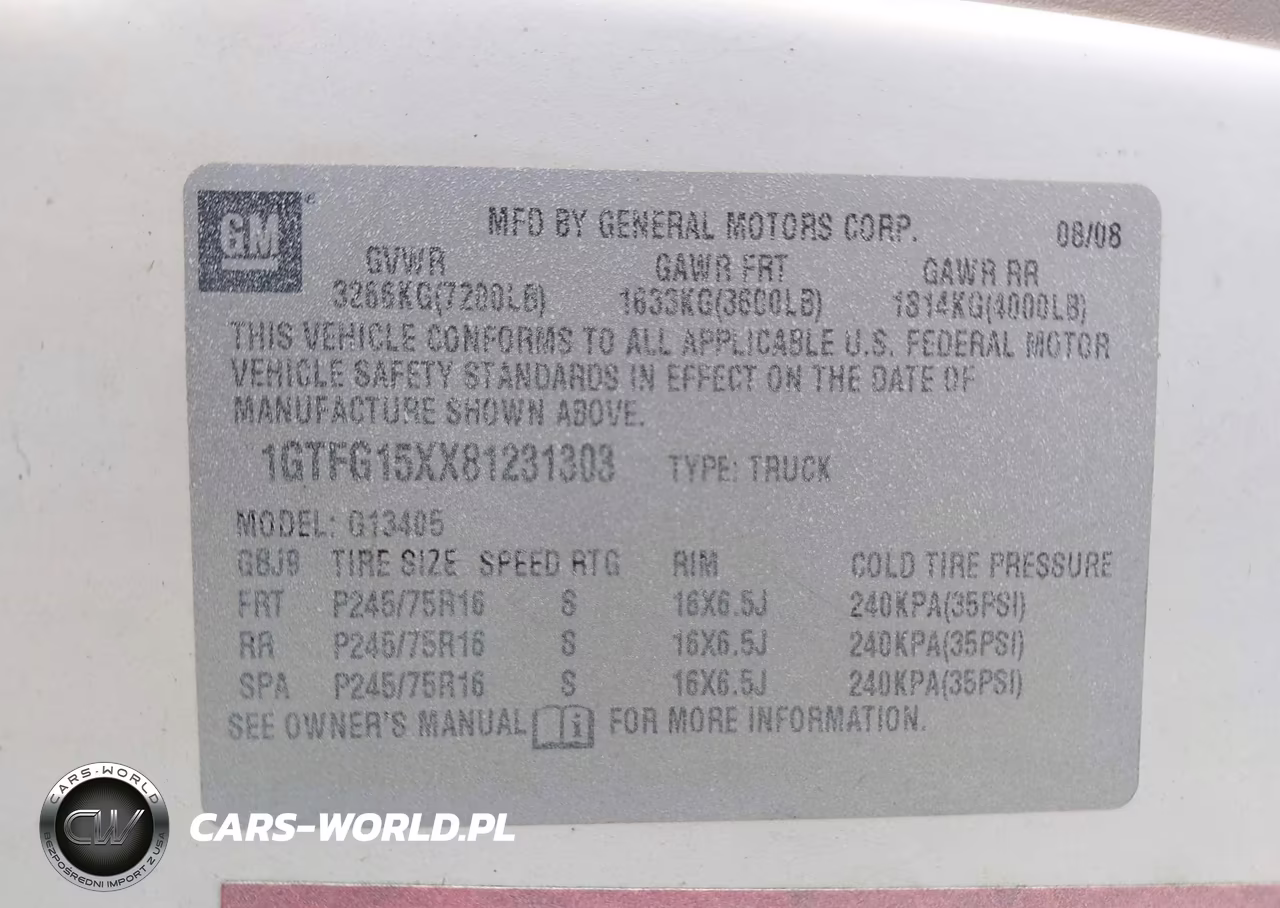 2008 GMC Savana Work Van VIN:1GTFG15XX81231303 - 9