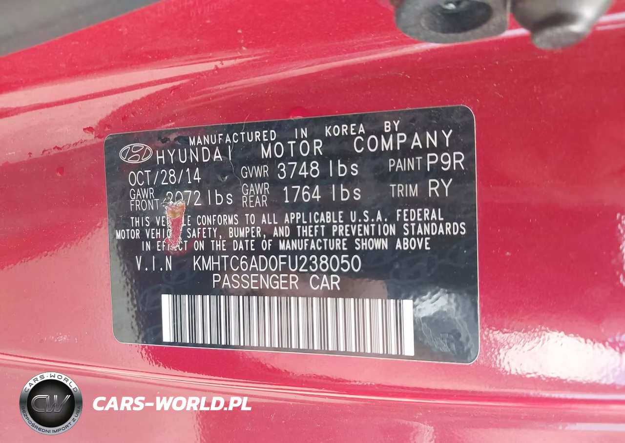 2015 Hyundai Veloster VIN:KMHTC6AD0FU238050 - 9