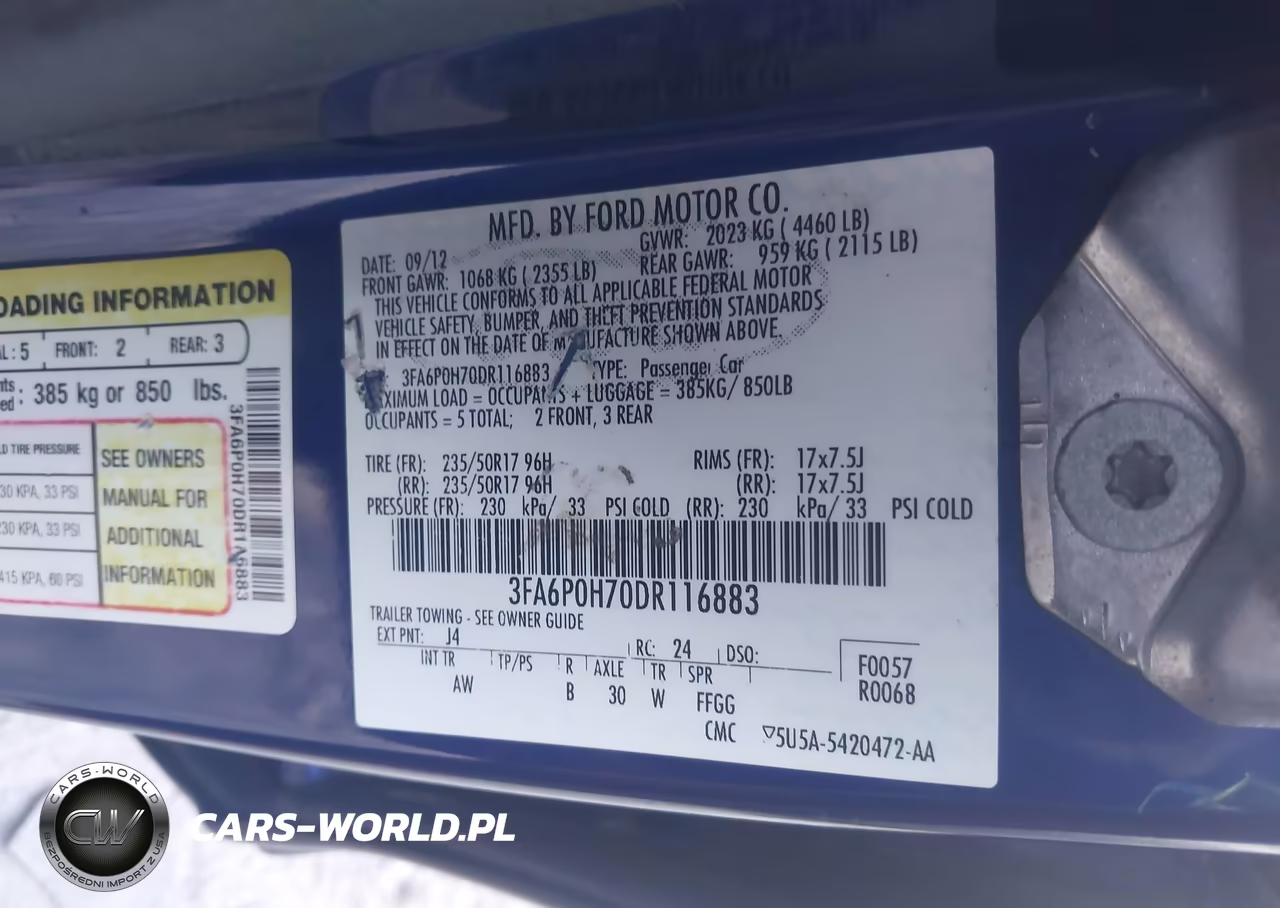 2013 Ford Fusion Se VIN:3FA6P0H70DR116883 - 9
