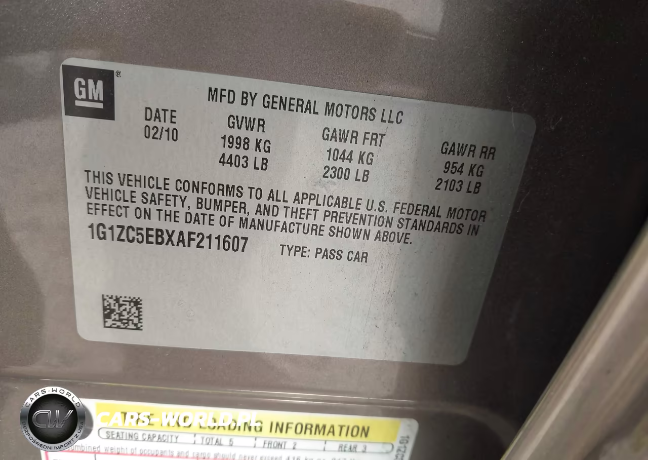 2010 Chevrolet Malibu Lt VIN:1G1ZC5EBXAF211607 - 9